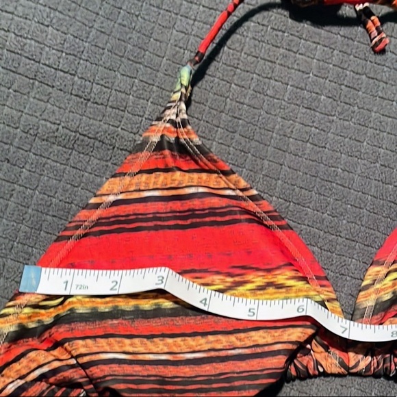 Xhilaration from Target | Two Colorful Lined String Bikini Tops Size Large - Picture 14 of 15